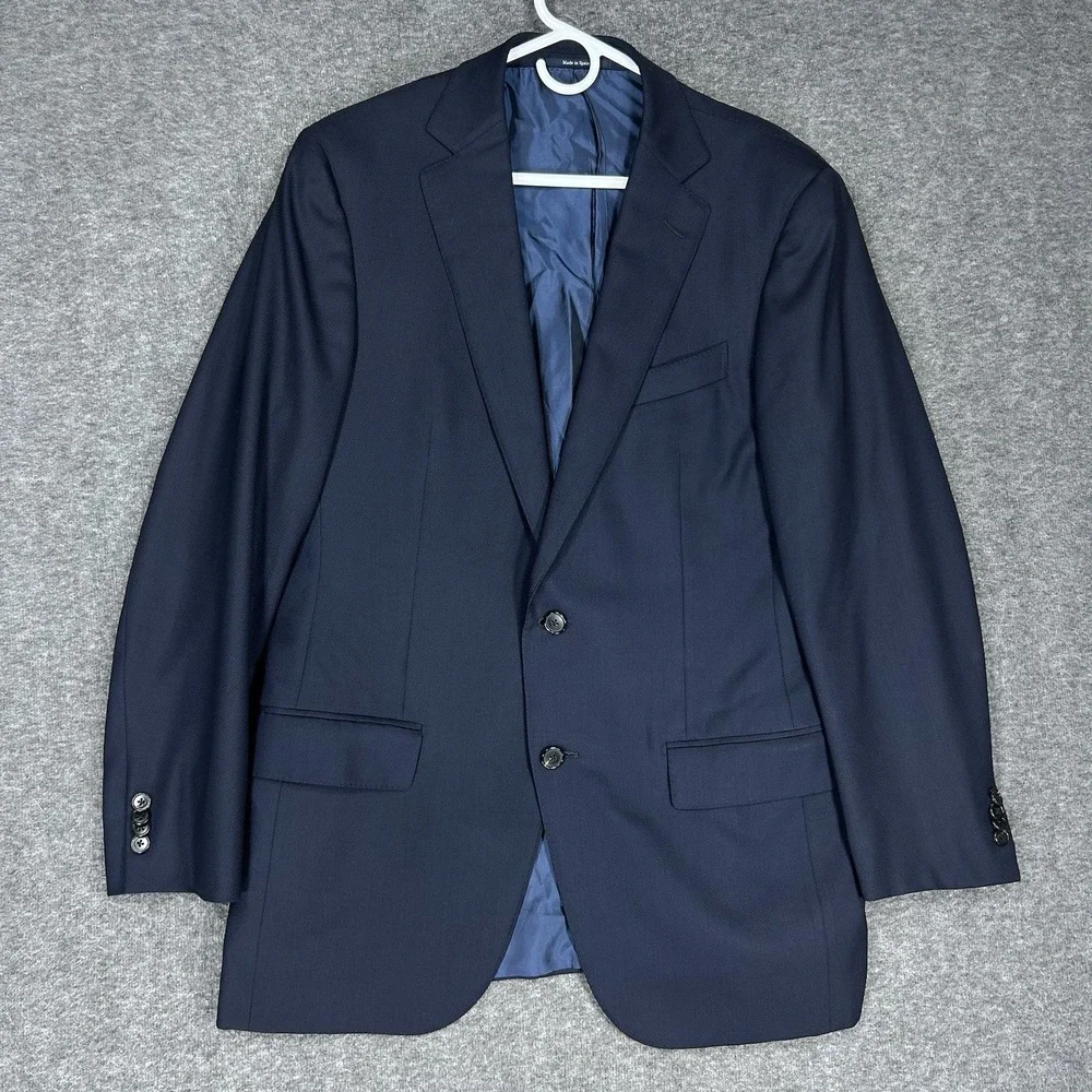 Ermenegildo Zegna Blazer Mens US Size 40R Navy Blue High Performance Cool Effect